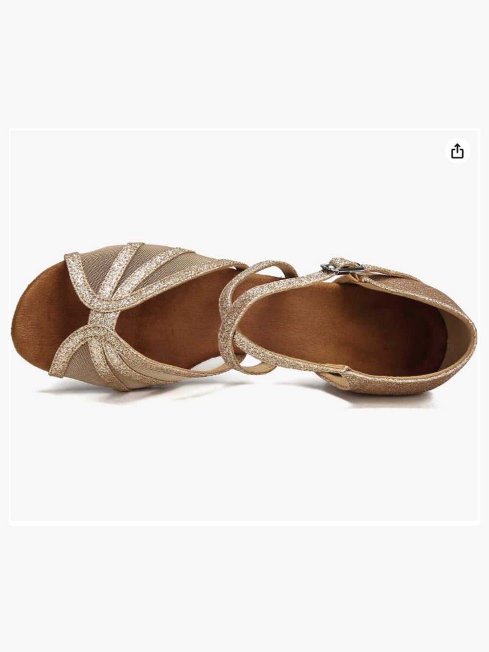 Low Heel Ballroom Dance Shoes Women Latin Salsa Practice, 1.5 Inch, 7.5 - Picture 2 of 9